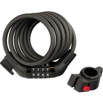 Antivol spirale à code avec support de fixatioin vélo D8MM 150CM
